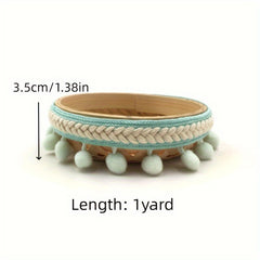 Ethnic Style Fur Ball Lace Skirt Curtain Tassel DIY Decoration