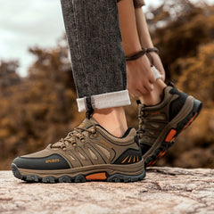 Men's Lace Up Durable PU Leather Hiking Shoes