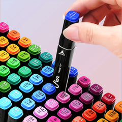 120 Dual Tip Alcohol Markers Set for Vibrant Colouring