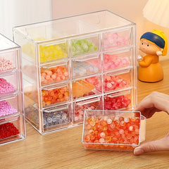 DIY Beads Jewelry Storage Display Box Clear Practical Supplies
