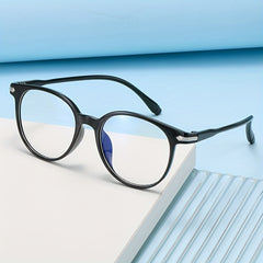 Retro Jelly Round Frame Clear Lens Computer Glasses