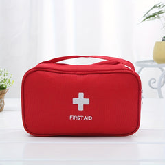 Nylon Waterproof Medicine Bag Red Mesh Zipper Handle