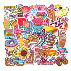 50pcs Waterproof Stickers for Water Bottles, Laptop, Hydroflask