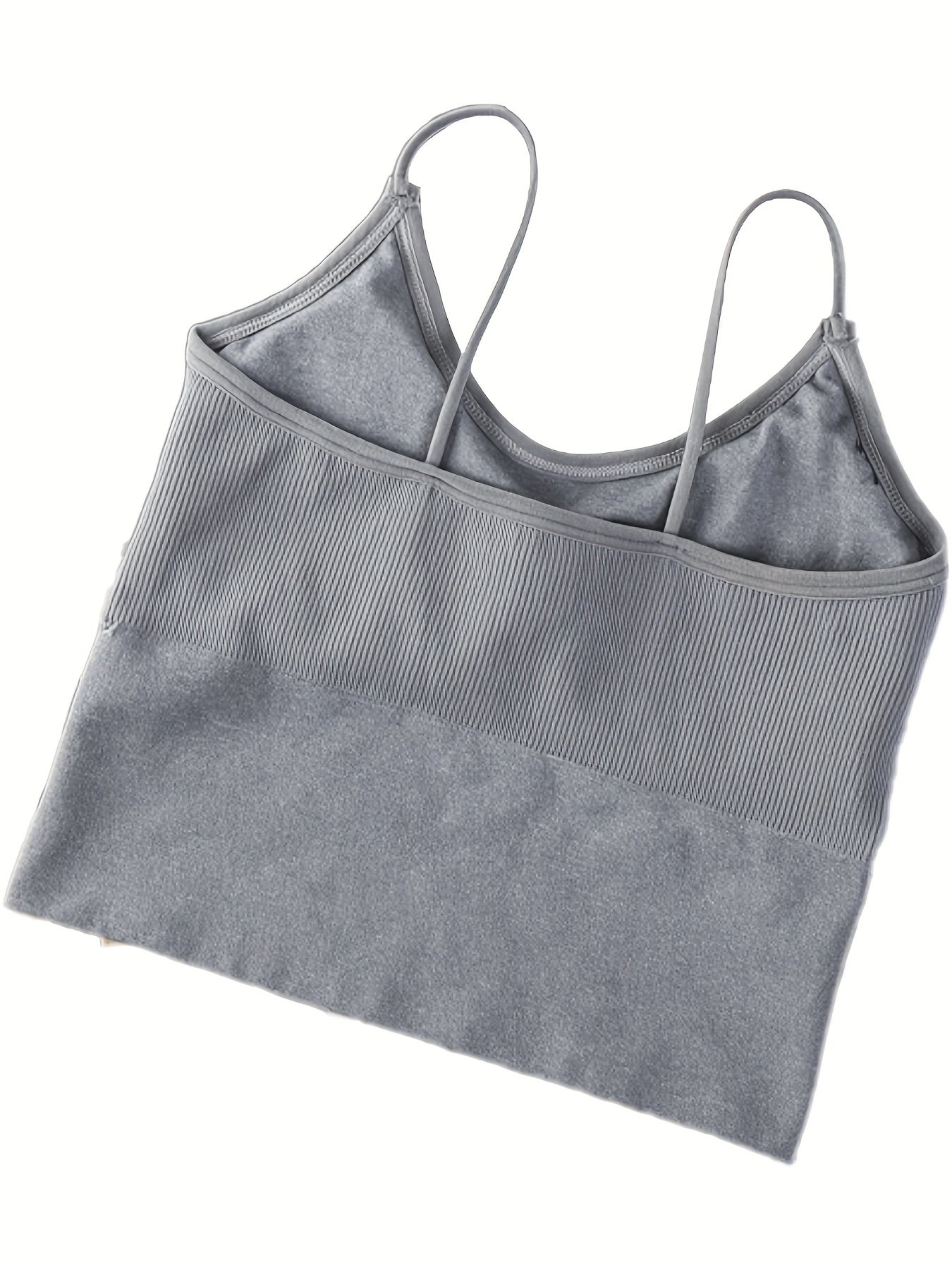 3pcs Girls Ribbed Spaghetti Strap Bra Student Teen Underwear