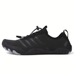 Men's Striped Water Shoes with Buckle Non Slip Aqua Socks