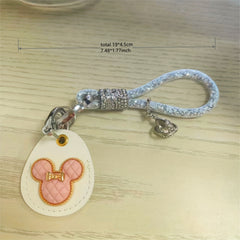 Braided Wrist Strap Car Key Chain for Girls