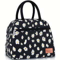 Leakproof Insulated Daisy Lunch Tote Bag for Work & Travel