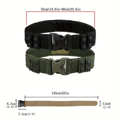 Tactical Belt for Men Army Style Combat Belt for Outdoor Activities