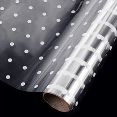 Clear Dot Wrapping Paper Flower Packaging Waterproof Plastic Film