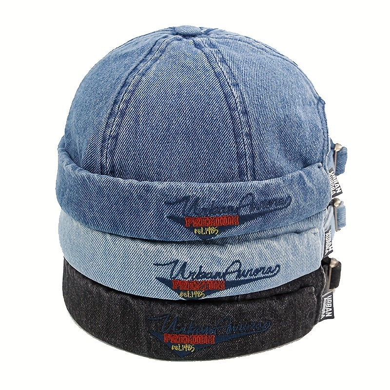 Sailor Brimless Caps Rolled Cuff Fisherman Beanie Hat Cap