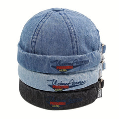 Sailor Brimless Caps Rolled Cuff Fisherman Beanie Hat Cap
