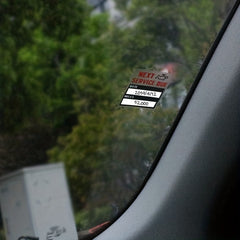 100pcs Car Change Repair Reminder Window Sticker Self adhesive Label