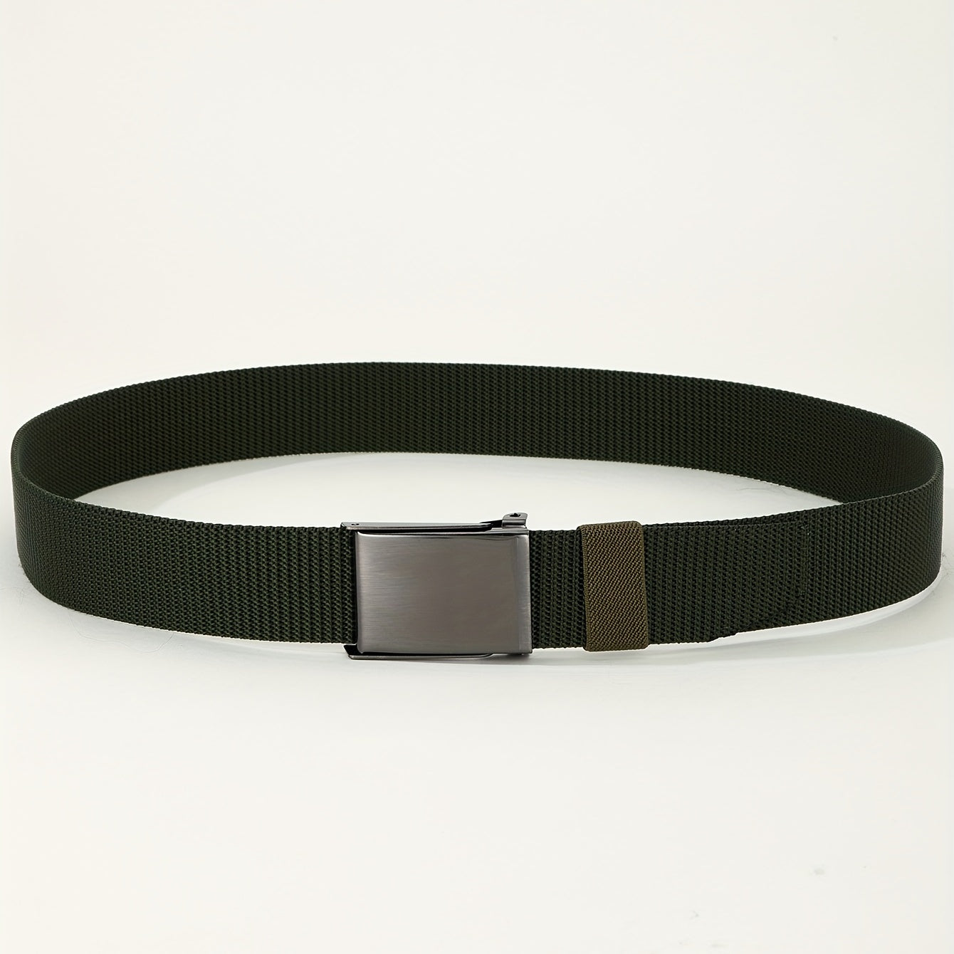 Green Automatic Buckle Knitting Casual Belt For Men