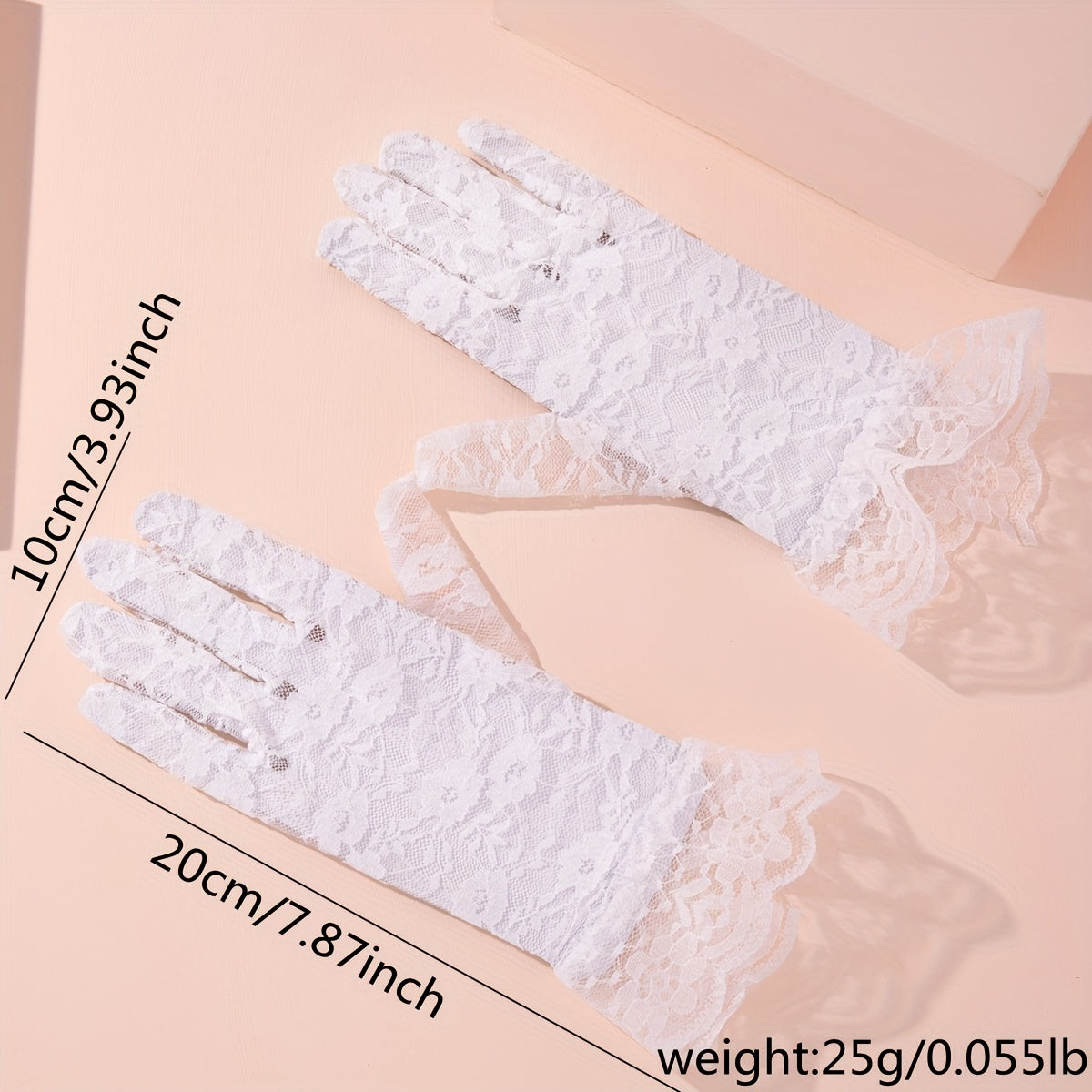 Lace Rose Gloves Elegant Prom Party Women's Gloves