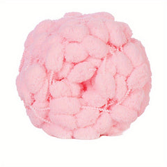 Colorful Thick Ball Yarn Rainbow Pom Pom Polyester Yarn 130g 25m 984in