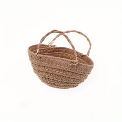 Mini Dollhouse Woven Handbag Model for Tiny House Decor