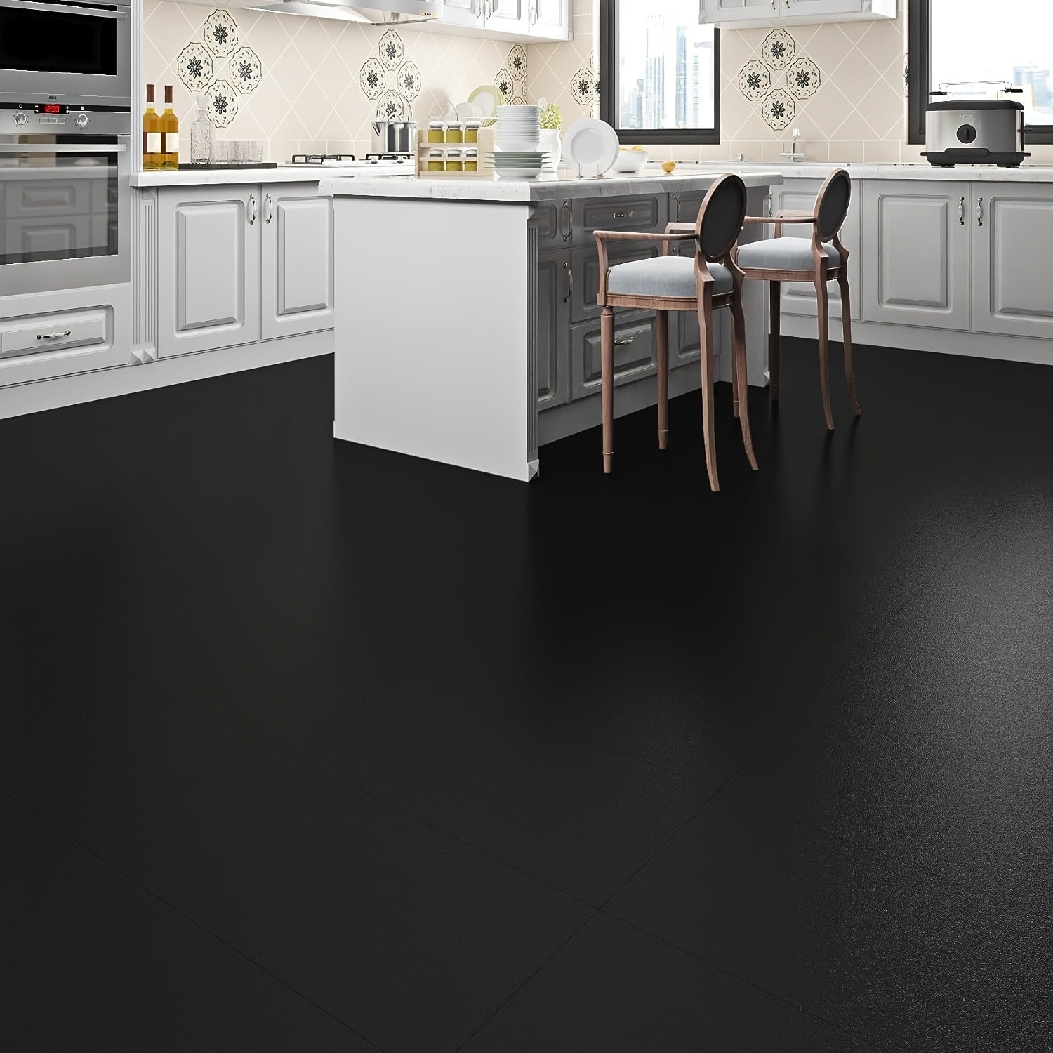 10pcs Peel and Stick Floor Tiles 30 30 Easy Install Waterproof Bathroom Kitchen