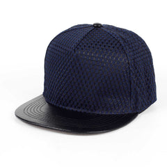 Men's Grid Baseball Cap Mesh Snapback Adjustable Hat