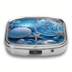 Coastal Shell Medicine Box 2 Compartment Pill Organizer