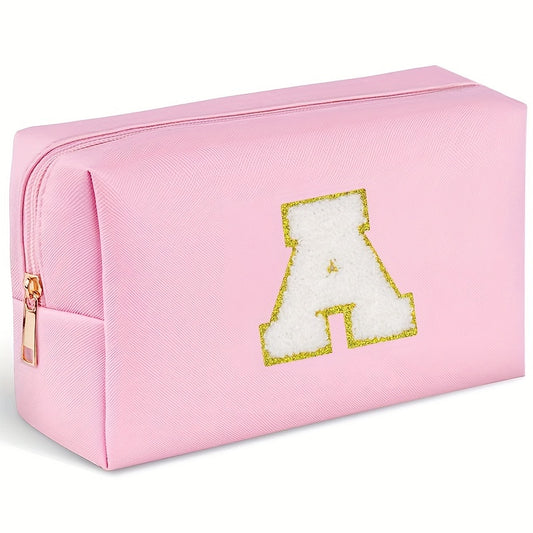 Monogrammed Cosmetic Bag PU Waterproof Travel Toiletry Bag
