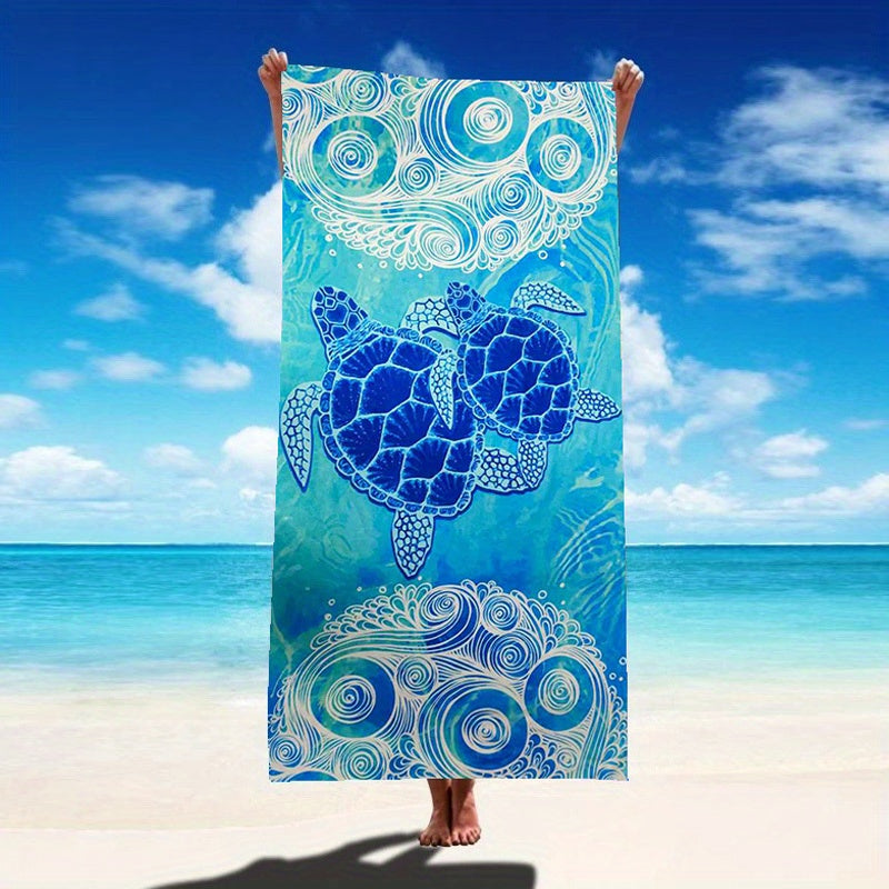 Soft Sand Proof Turtle Beach Towel for Swimming Camping Vacation
