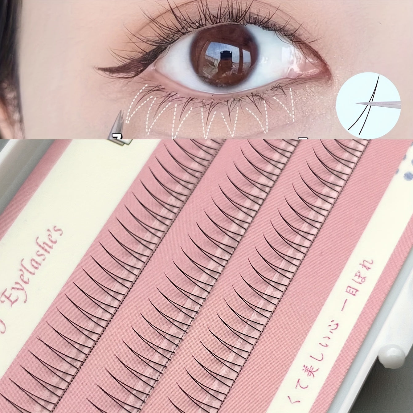 6mm Lower Lashes V Shape False Eyelashes Individual Lashes