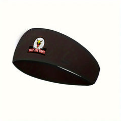 Eagle Fang Karate Headband for Men Breathable Mesh, Red Logo