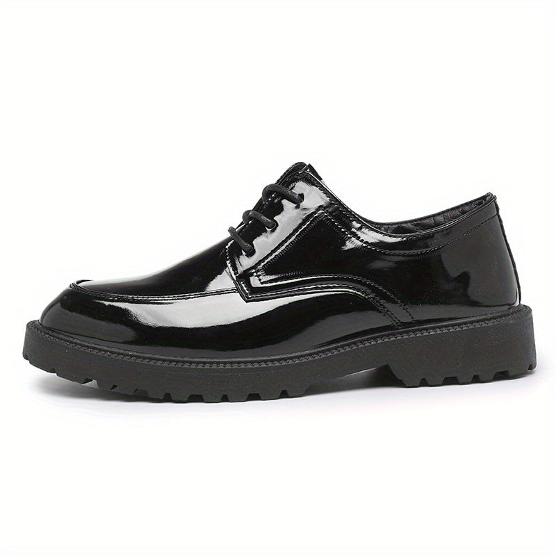 Men's Classic Faux Leather Derby Shoes British Style Formal Shoes