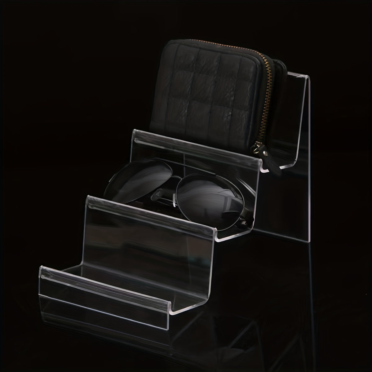 4 Tier Clear Glasses Display Rack Sunglasses Storage Stand Holder Organizer