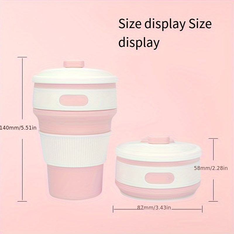 350ml Silicone Foldable Water Cup Outdoor Portable Collapsible Bottle