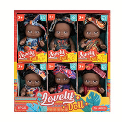 6pcs Fairy Princess Doll Set with Pajamas, 4 Animal Youngsters Dolls