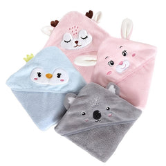 Cartoon Baby Hooded Towel Pink Deer Soft