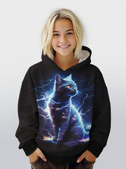Lightening Kitty Hooded Sweatshirt for Kids