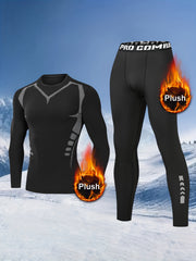 Men's Compression Thermal Outfit Warm Fleece Base Layer