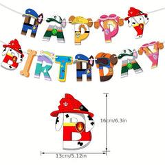 50pcs Dog Birthday Party Decoration Set Cake Flag Small Supplies