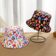 Men's Bucket Hat Mushroom Snail Pattern Lightweight Sunshade