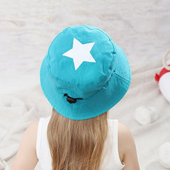 Boys Star Pattern Fisherman Hat, Adjustable Wide Brim