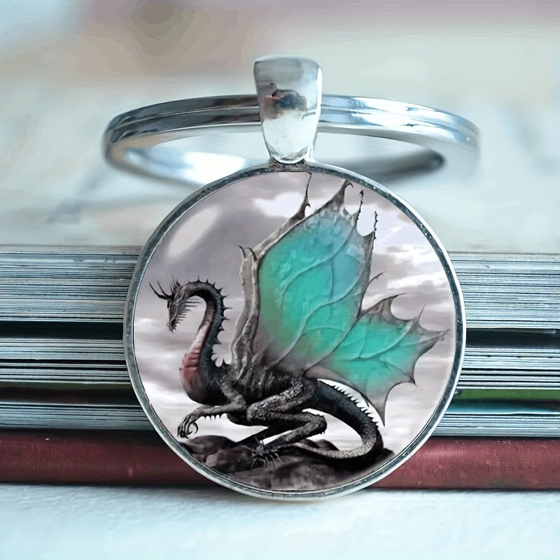 Vintage Flying Dragon Keychain For Boys Bag Wallet Charm Accessories
