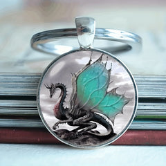 Vintage Flying Dragon Keychain For Boys Bag Wallet Charm Accessories