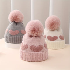 Thick Warm Toddler Knit Beanies Hat For Girls Boys Winter