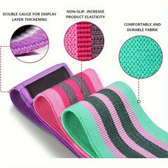 3pcs Yoga Resistance Bands Booty Leg Lifting Pilates Training