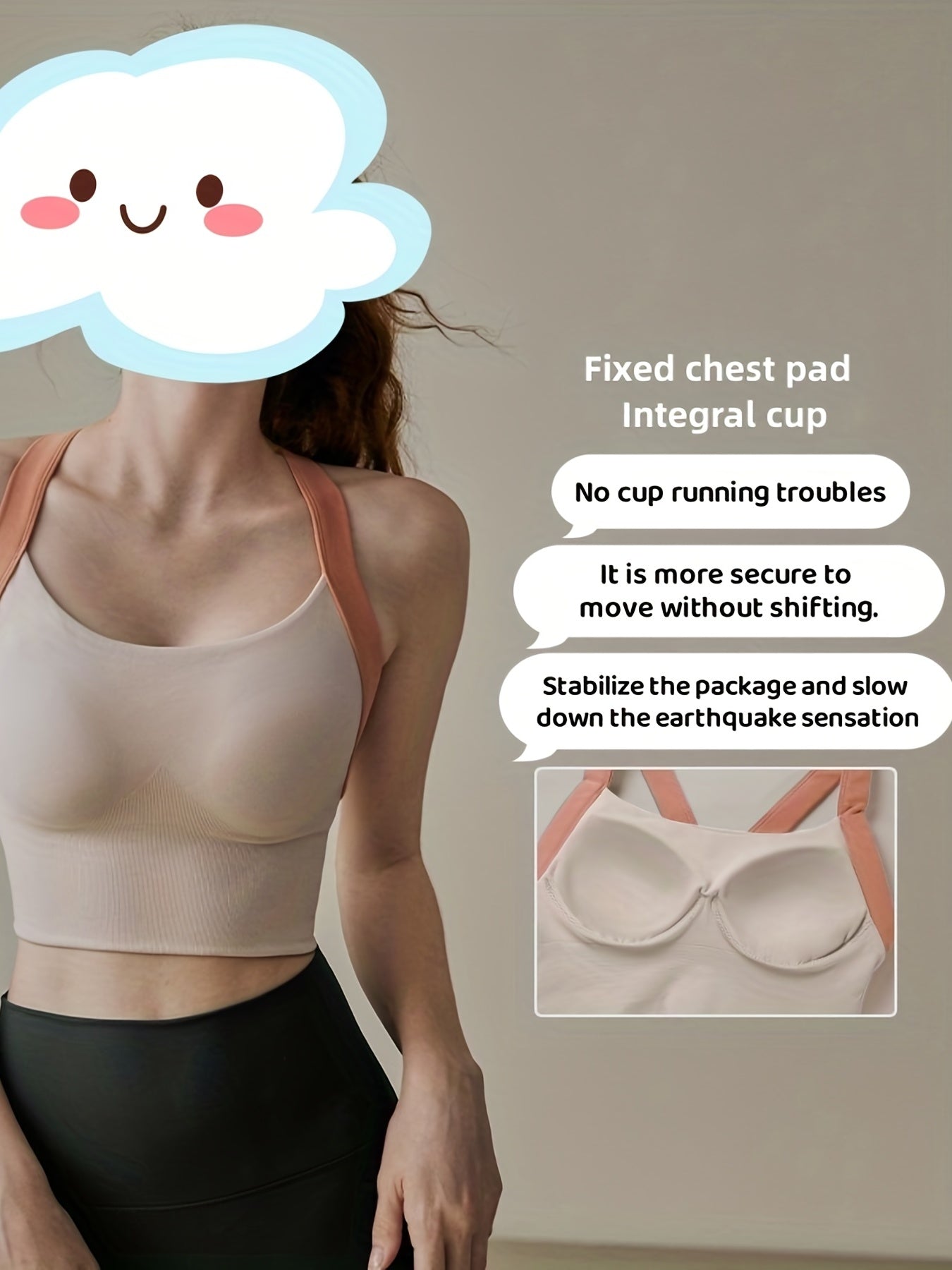 Stretchy Tank Top Criss Cross Back Yoga Fitness Sports Bra