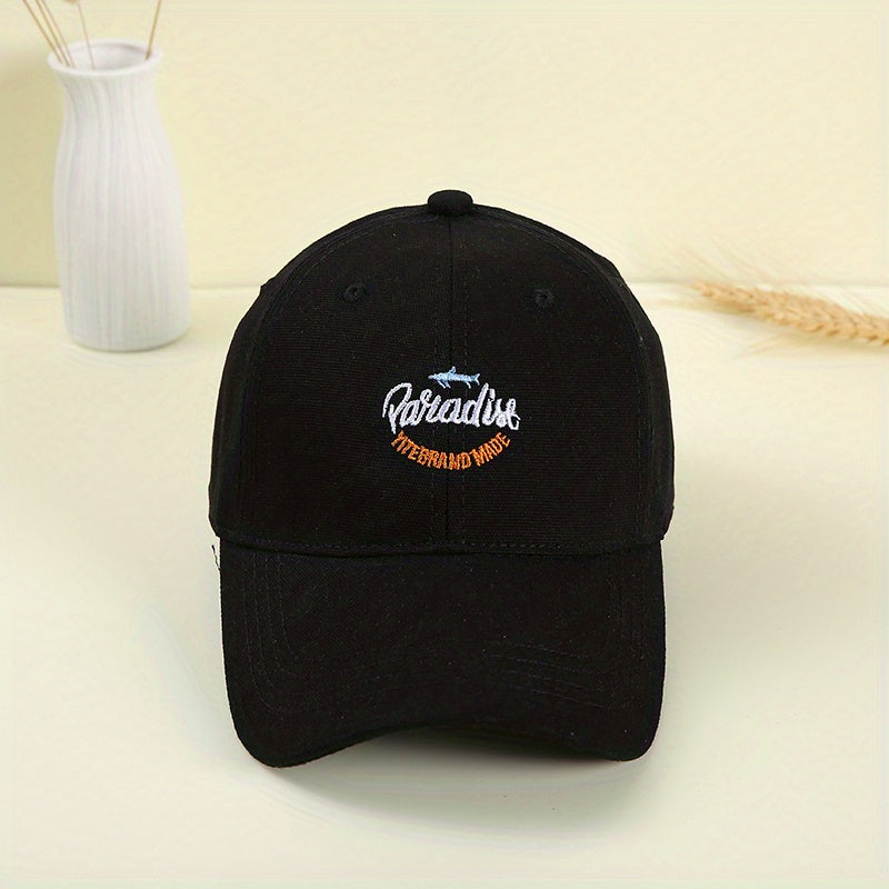 Shark Embroidered Baseball Cap Adjustable Sun Hat Lightweight