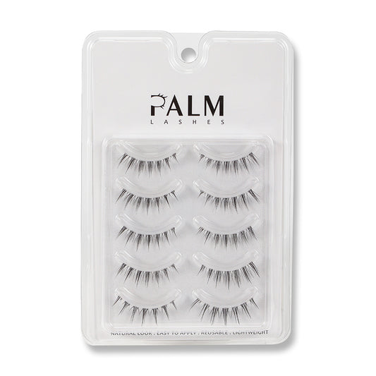 Natural Look False Eyelashes Short & Japanese Lashes Clear Band
