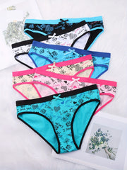 6 Hipster Panties Mixed Patterns Comfortable & Breathable Women's Lingerie