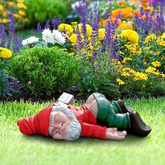 Funny Garden Gnome Resin Statue for Outdoor Indoor Decor