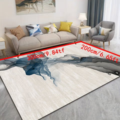 Modern Extra Large Area Rug for Living Room Crystal Velvet Non-slip Soft Mat