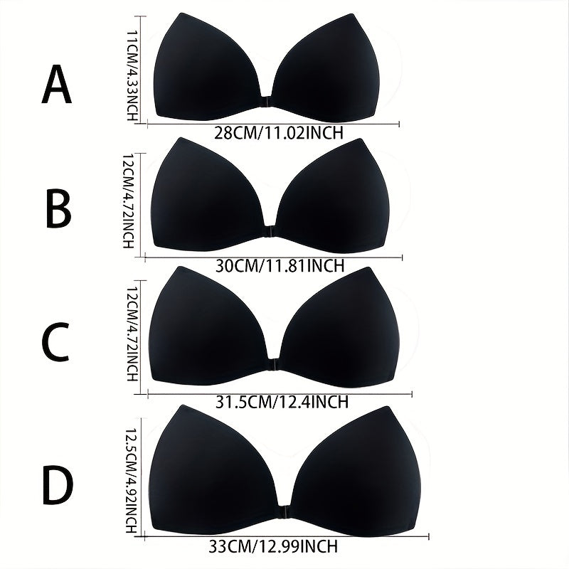 Invisible Front Buckle Push Up Bra
