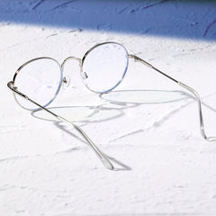 Minimalist Round Frame Clear Lens Glasses