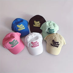 Kids Sunshade Breathable Baseball Cap with Letter Embroidery